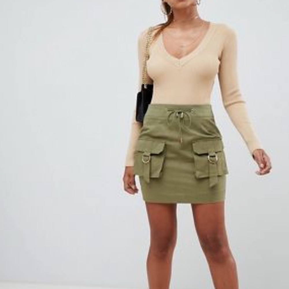 Cargo Pocket Mini Skirt